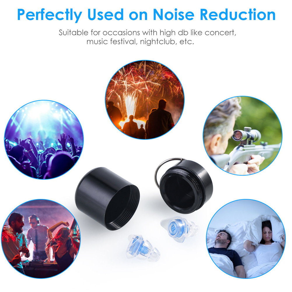 Calistouk 1 Cặp Nút Tai Khử Tiếng Ồn Khi Ngủ Nút Tai Silicon Với Hộp Lưu Trữ