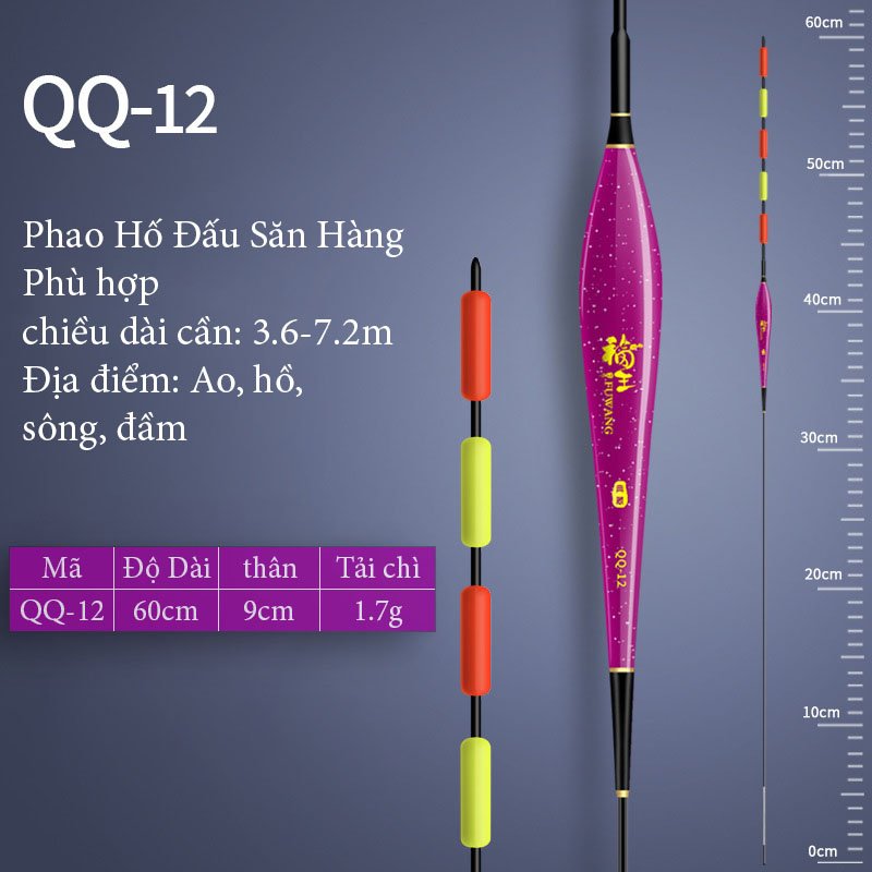 Phao câu - Phao hố đấu săn hàng, phao câu đơn câu đài săn cá, chất liệu nanomet mã QQ
