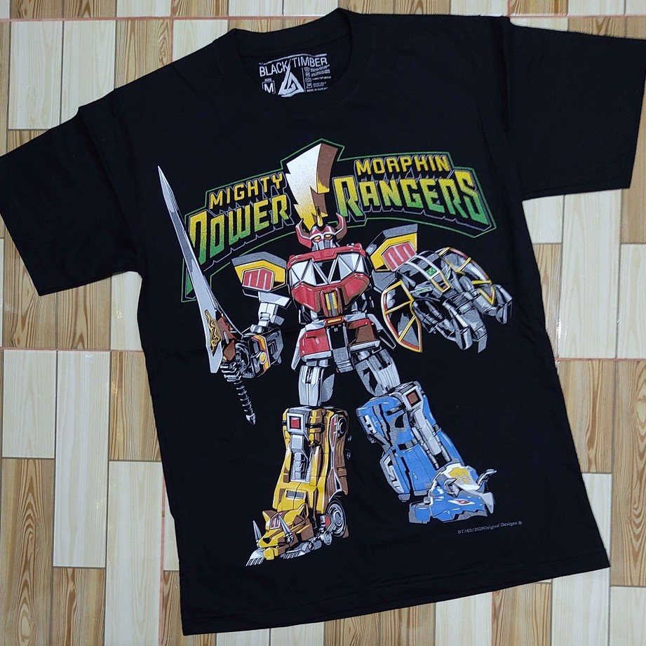 Áo Thun 100% cotton In Hình Nhân Vật Game Mighty Morphin Power Rangers Dành Cho Nam