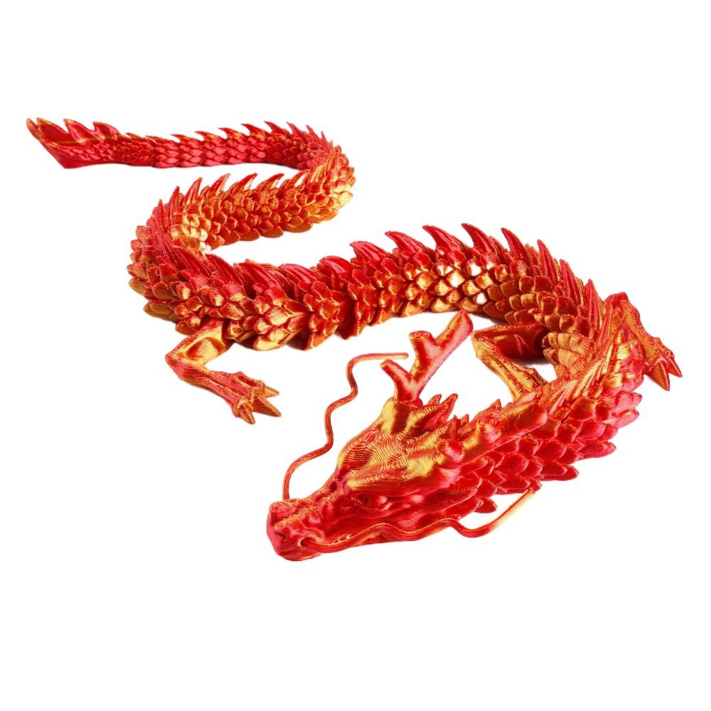 NHG 龙年装饰品 Printed Articulated Chinese Dragon 3D Long Chinese Dragon ...