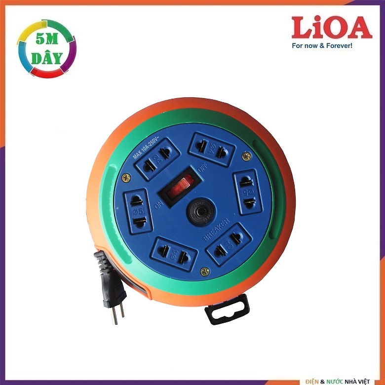 Ổ CẮM LIOA DB52-10A ĐA NĂNG QUAY TAY ( 5M DÂY )