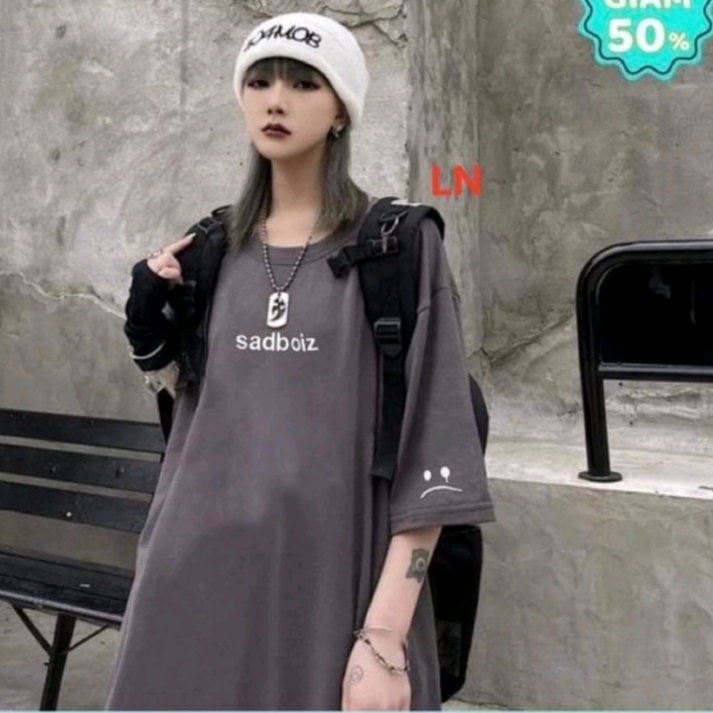 ÁO THUN  NAM NỮ FORM THỤNG SADBOIZ. in 2 mặt