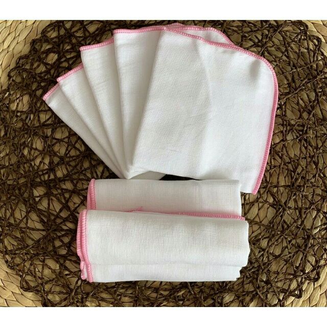 set 10 khăn sữa kiba 2 lớp cho bé
