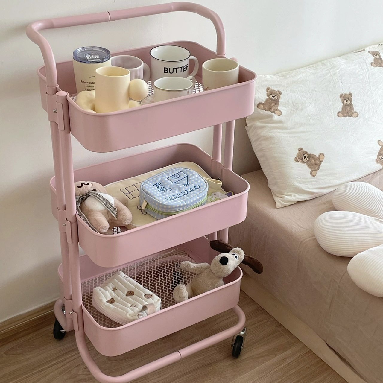 Nfa Xe đẩy nhỏ, đồ chơi đa chức năng, đồ ăn nhẹ, giá lưu trữ, xe đẩy sàn, kệ lưu trữ, kệ hoàn thiện nhiều lớp phòng tắm