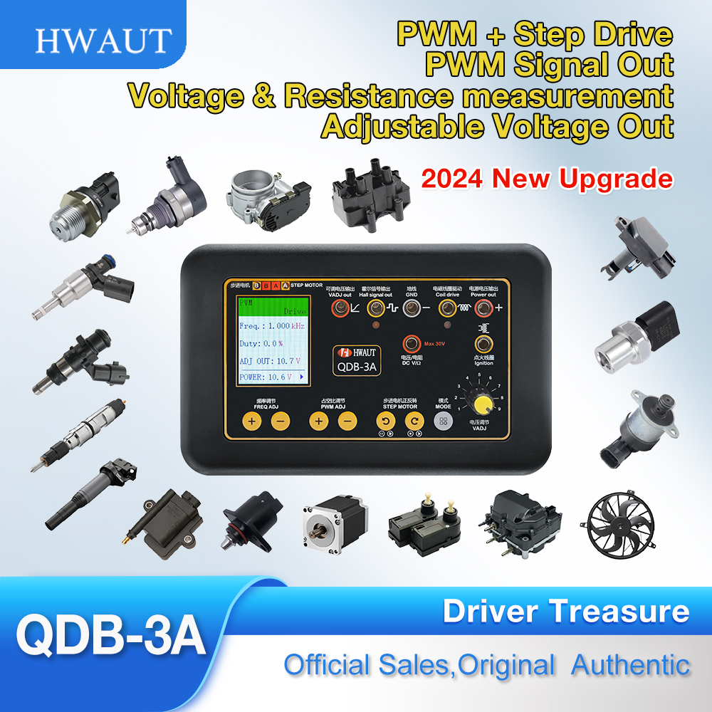 QDB-3A 2A Auto Ignition Coil Tester Car Idle Stepper Motor Solenoid Valve Injector Actuator Fault Detector Driver PWM Generator-Option QDB-3A