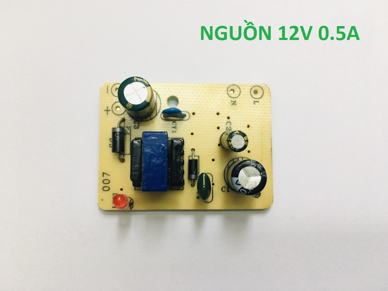 Nguồn không vỏ 12V 3A, 2A, 1A, 0.5A cho Led, Camera