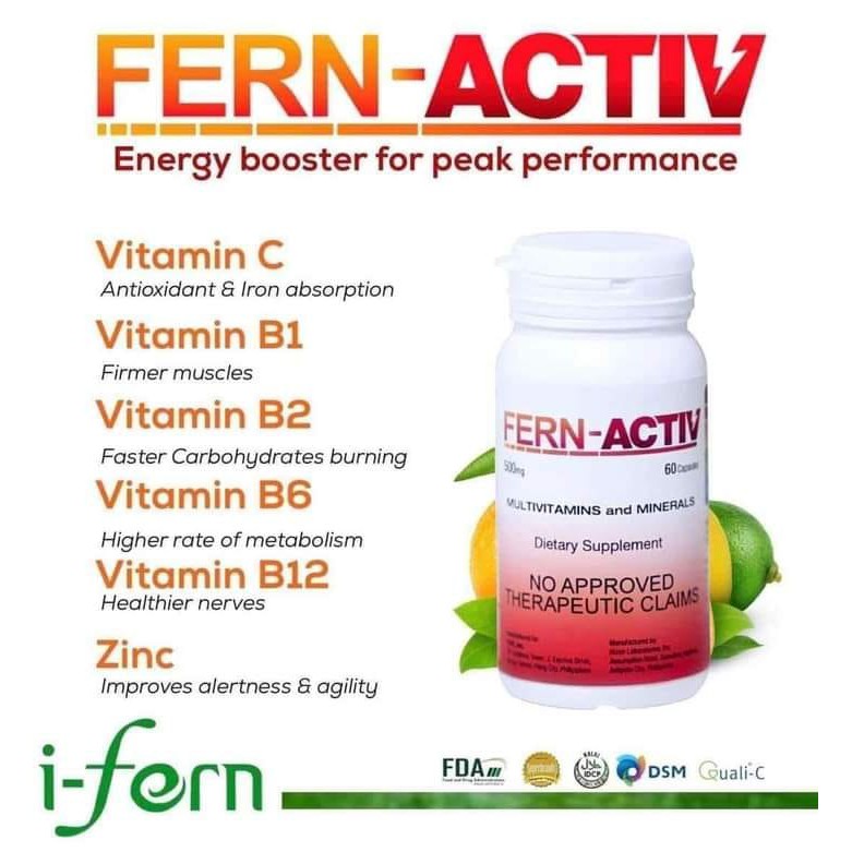 [KyleCollectionPH] Fern Activ Vitamins 60 capsules Supplement | Lazada PH