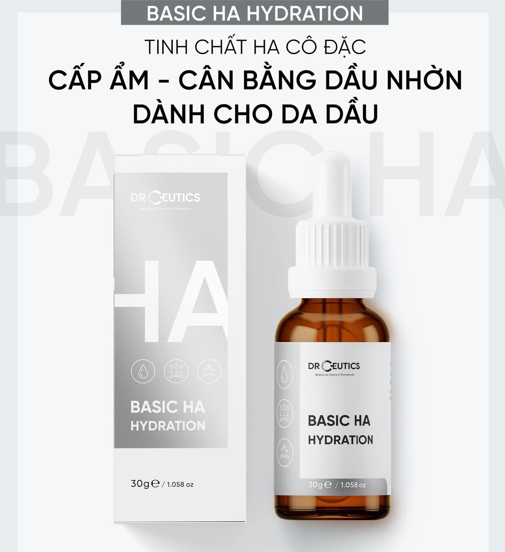 Serum HA Basic Hydration Drceutics Cho Da Dầu Mụn 30ml