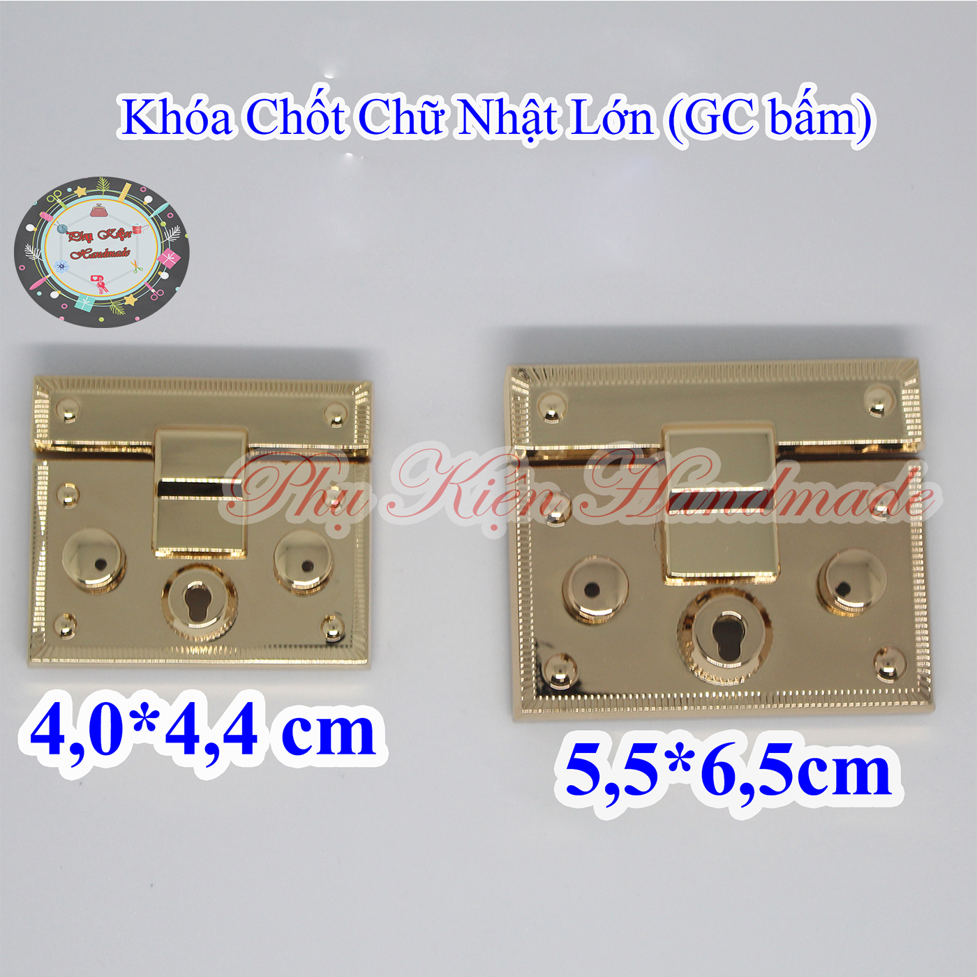Khóa Chốt Chữ Nhật Lớn làm túi xách (GC bấm)