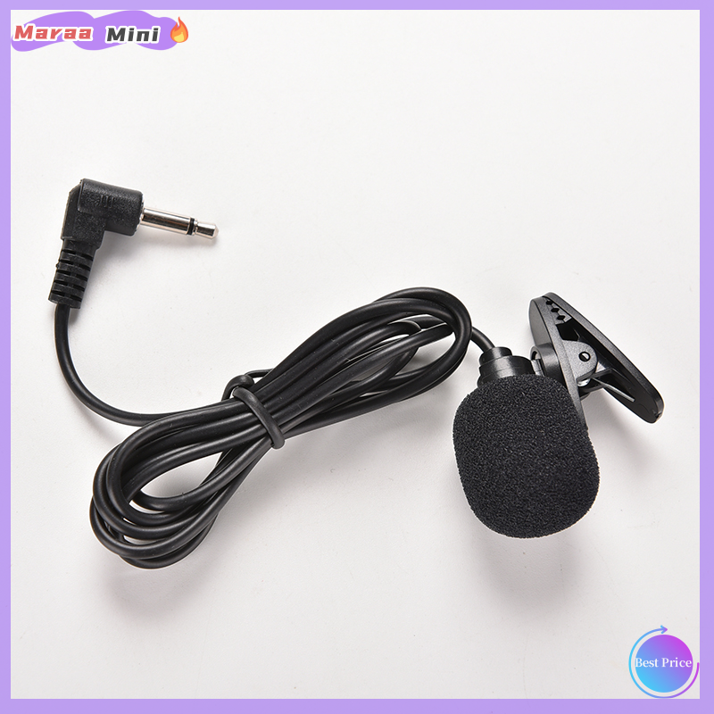 Maraa 3.5mm Mic Mini thu giọng phòng thu Clip micro trên ve áo cho PC máy tính để bàn máy tính xách tay