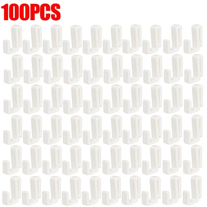 Feelife 100pcs Mini S Shape Hooks Key Hanging Hook Towel Racks Kitchen Bathroom Reusable Plastic Organizer Holder Home Multi-Purpose Hooks