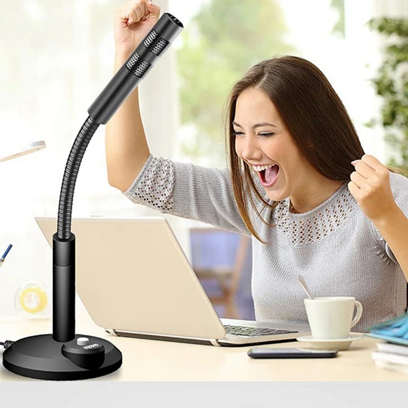 【Ready Stock+FREE Shipping+COD 】K6/K10 Useful USB/3.5mm Jack Mini Condenser Headset Microphone Professional Computer Microphone Wide Application for Meeting.