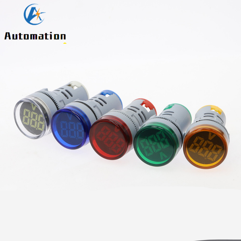 1 Pz Fai Da Te Voltmetro Digitale 22mm Rotondo AC 60-500 V Volt - Foto 8