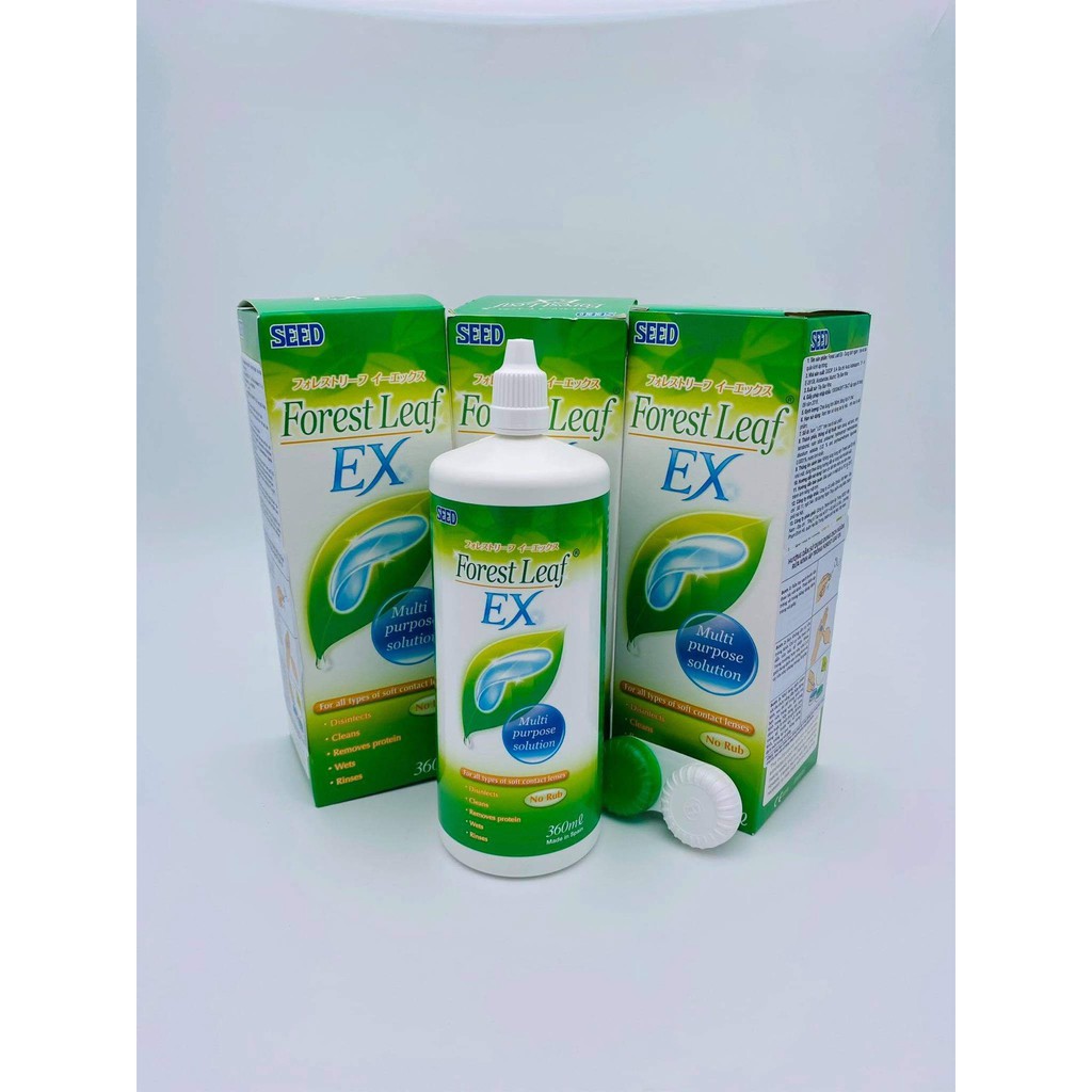 Nước ngâm lens SEED Forest leaf EX - 360ml (Dung dịch rửa kính áp tròng mềm)