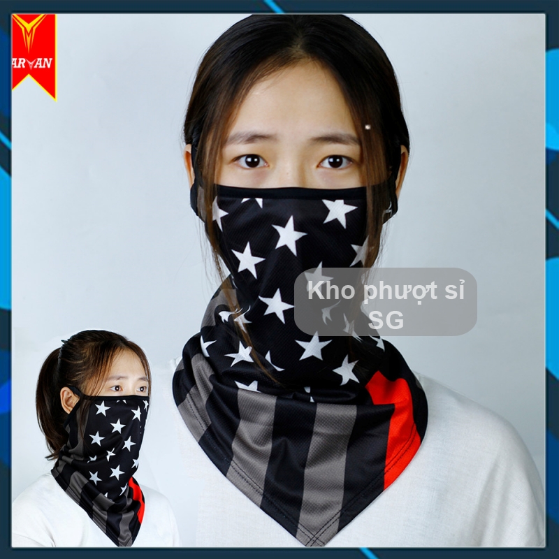 Các mẫu khăn đa năng Tam giác Jarvan chống bụi đi phượt - Khăn Tam Giác Jarvan chống tia UV cho Biker cao cấp