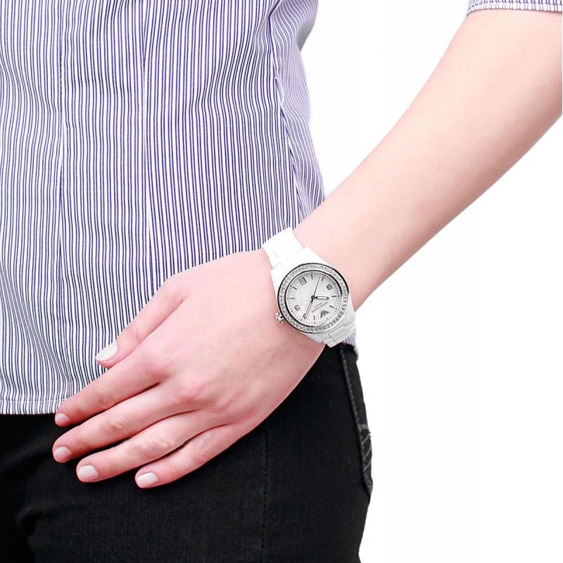 emporio armani watch women's white ceramic bracelet ar1426