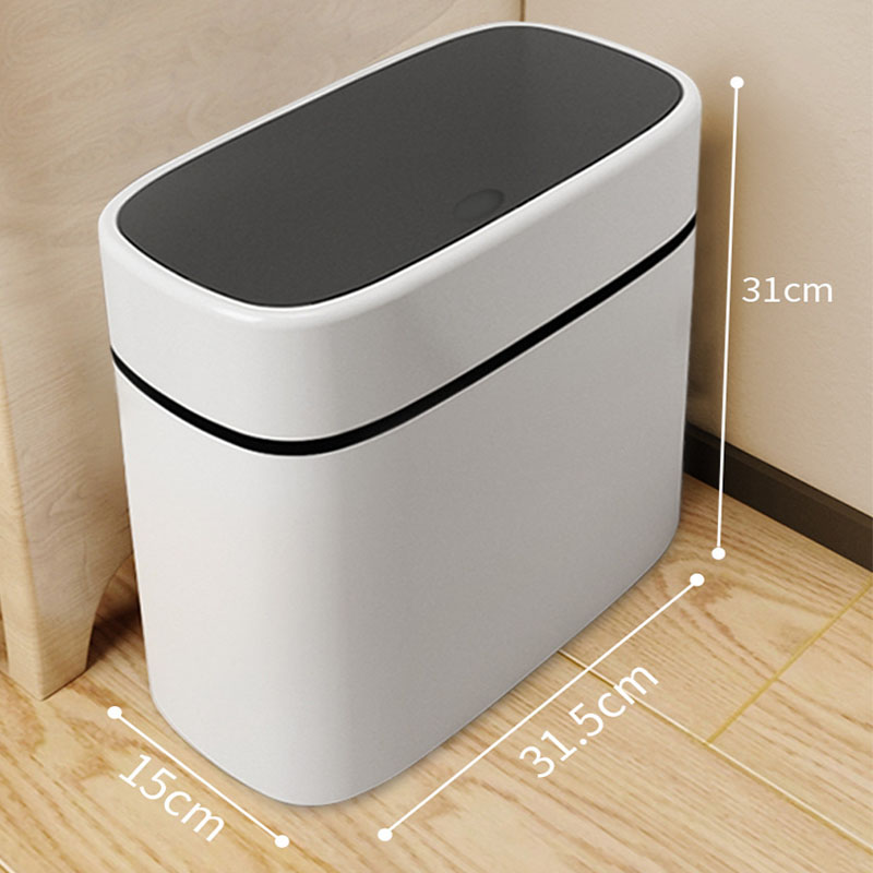 ZUOGUAN Gap trash can, bathroom trash can, press trash can with lid