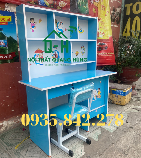 Bàn học sinh ván ép cao cấp - xinh xắn - tặng kèm ghế