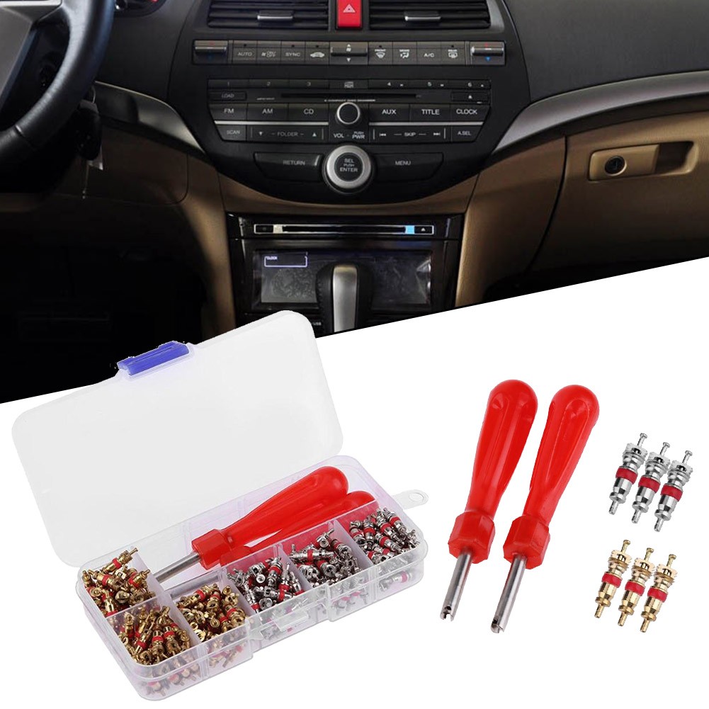 242pcs Car A/C Air Conditioning R134a Valve Cores Valve Pressure Resistance Core Remover Tools