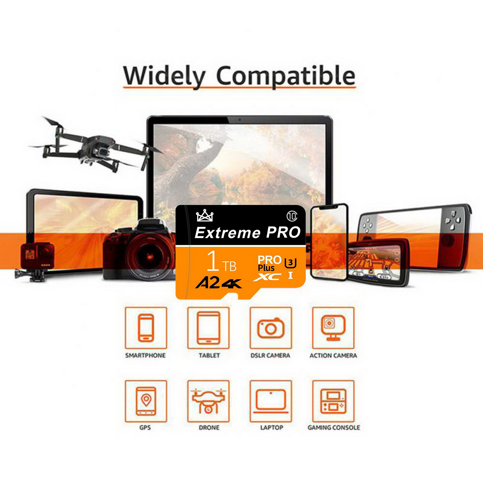 Large Storage High-speed Memory Card High-quality Storage Memory Card High-speed Ultra-thin Sd Cards Up to 2tb Storage Capacity for Camera Laptop Phone Gaming