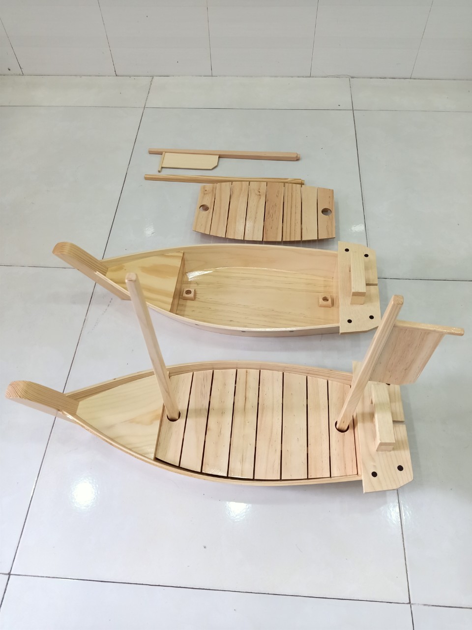 Thuyền Gỗ Sushi deco trang trí món ăn