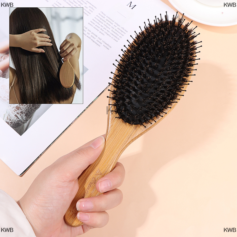 KWB Lược chải tóc lược chải râu heo rừng cán gỗ