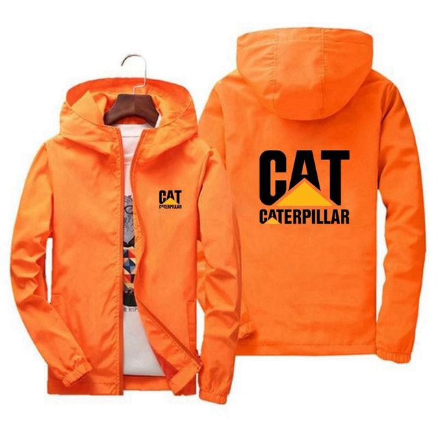 CATERPILLAR 2023 Bomber Jacket Men's Wind proof Zipper Jacket Spring and Autumn Casual Work Jacket Fashion Sports Jacket