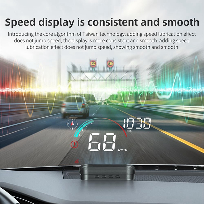 M22 Car Electronic Dog HUD Head-Up Display OBD Speedometer Compass Universal