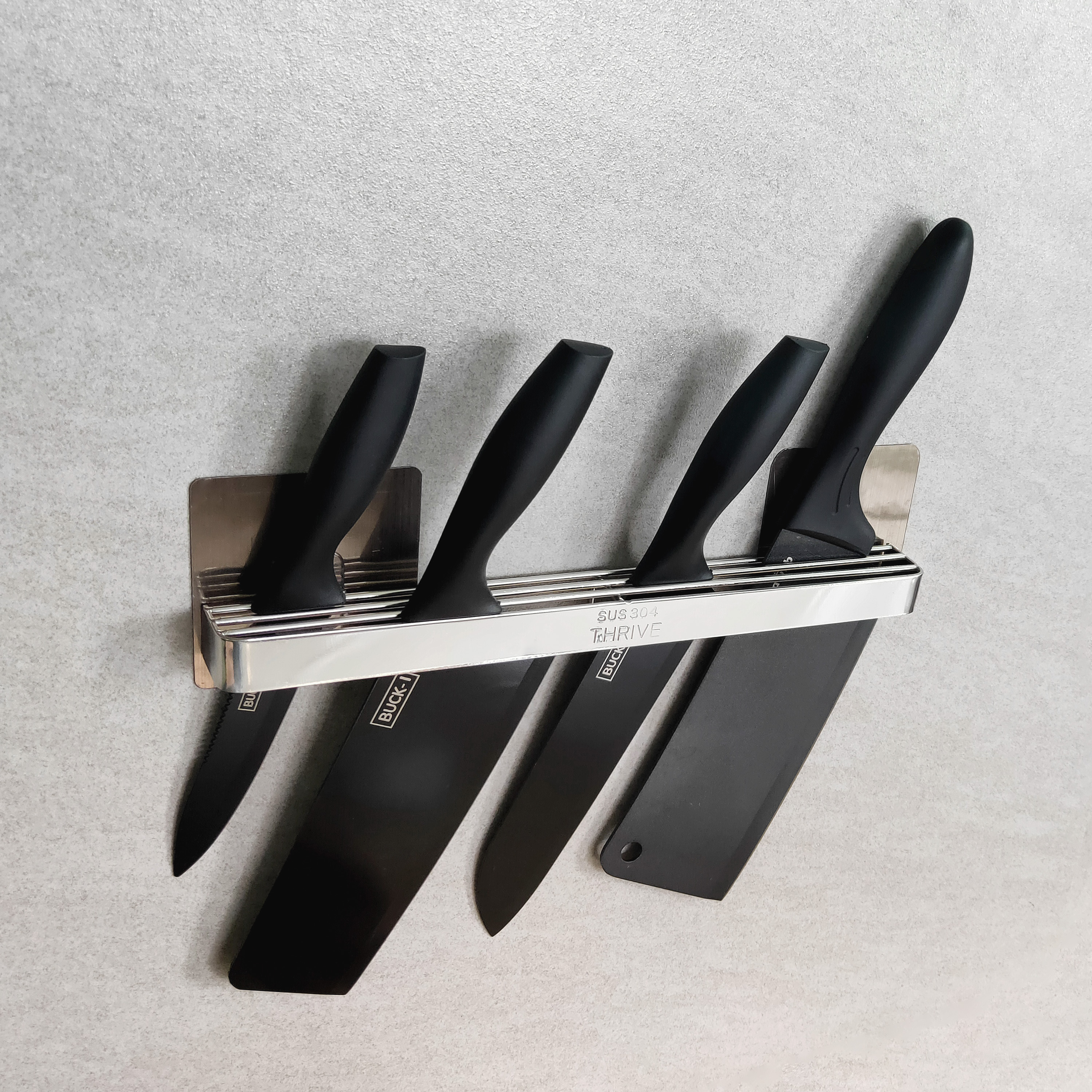 Kệ để dao, giá để dao nhà bếp treo tường INOX dài 30cm dụng cụ nhà bếp – Bee Boy