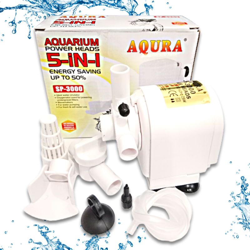 SUBMERSIBLE PUMP Pompa Aquarium Kolam AQURA 5IN1 SP 3000