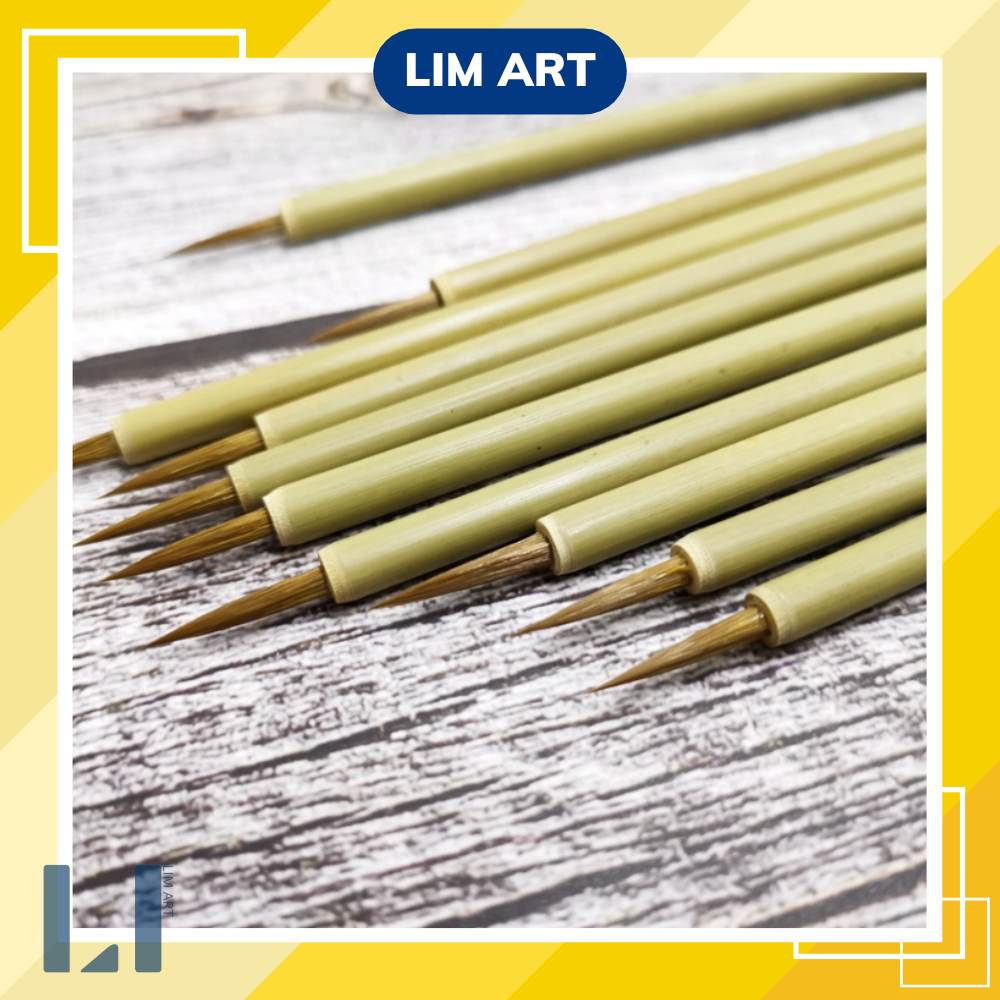 Cọ tỉa lông sói thân tre, cọ thư pháp nét nhỏ