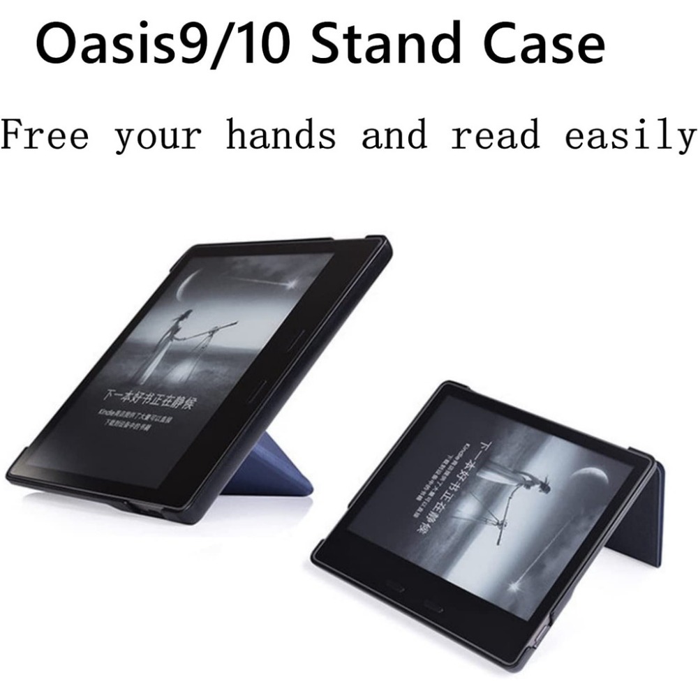 For Kindle Oasis(10th Gen,2019 Release & 9th Gen,2017 Release) - E-Reader Cover PU Leather Ultra Light Foldable Origami Case with Stand 7'' Kindle Oasis 3/2 Cover