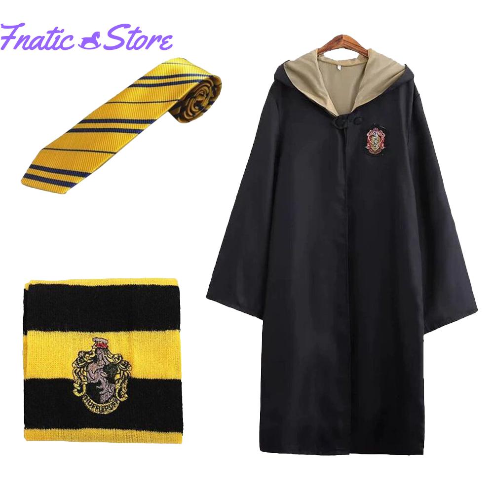 3pcs Set Harry Costume Multisizes Harry Potter Robe Breathable Harry Potter Kids Costume Child Size Halloween Costume