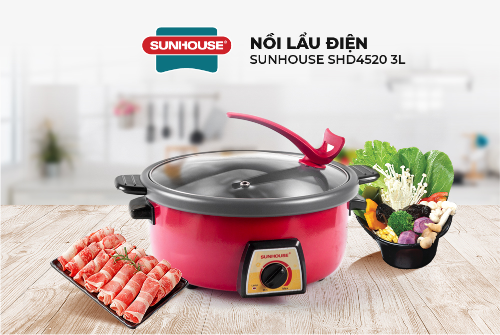 Bếp lẩu điện SUNHOUSE Đa năng 3L SHD4520