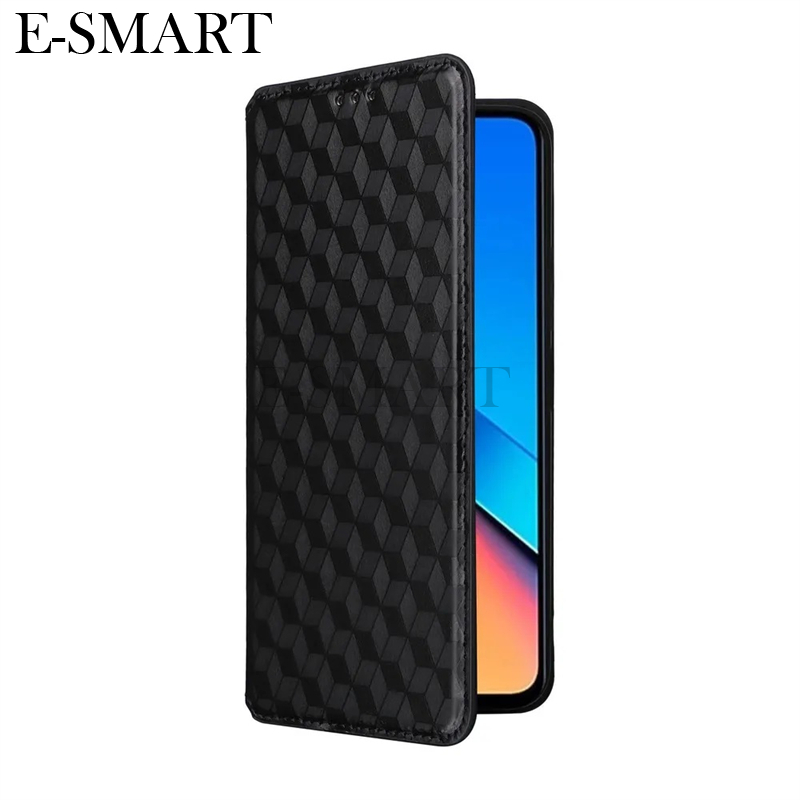 For Xiaomi Poco C75 Flip Case Diamond texture Wallet Card Slot Soft Silicone External Leather Stand Holder Flip Cover for Xiaomi Poco C75 Back Cover.