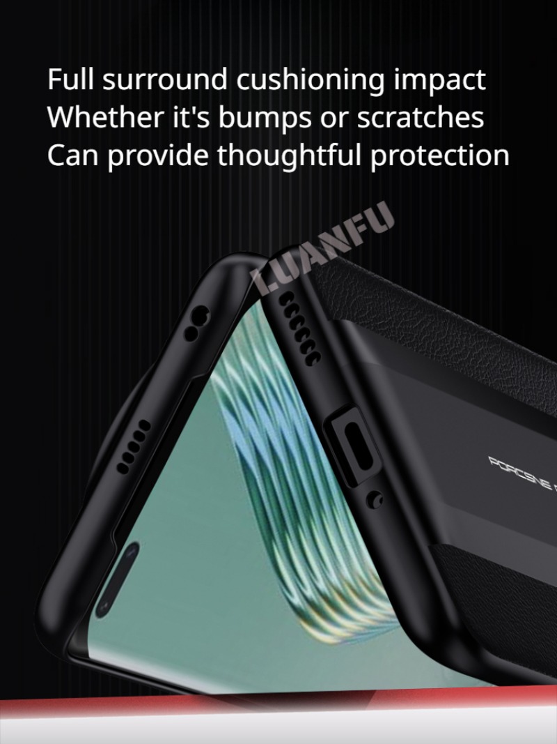 Case for Honor Magic 5 Pro / Magic 5 Case Camera Lens Protection Case Porsche RS Luxury Leather Texture Shockproof Phone Case