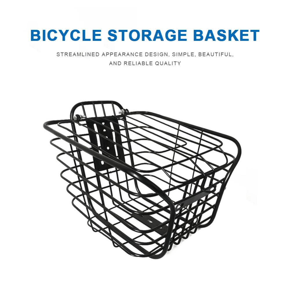 Cycling Front Basket Large-capacity Front Storage Basket with Cover Easy Installation Accessories for Bike Electric Scooter