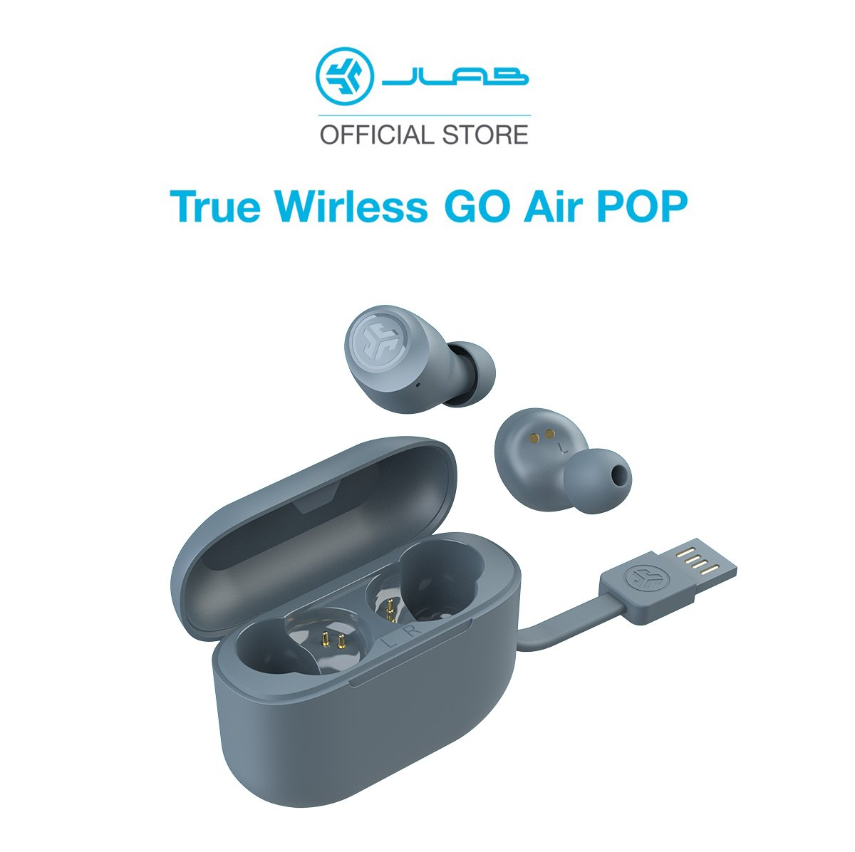 Tai nghe Bluetooth JLab GO Air POP TWS màu xám xanh slate - IAPEBGAIRPOP thumbnail
