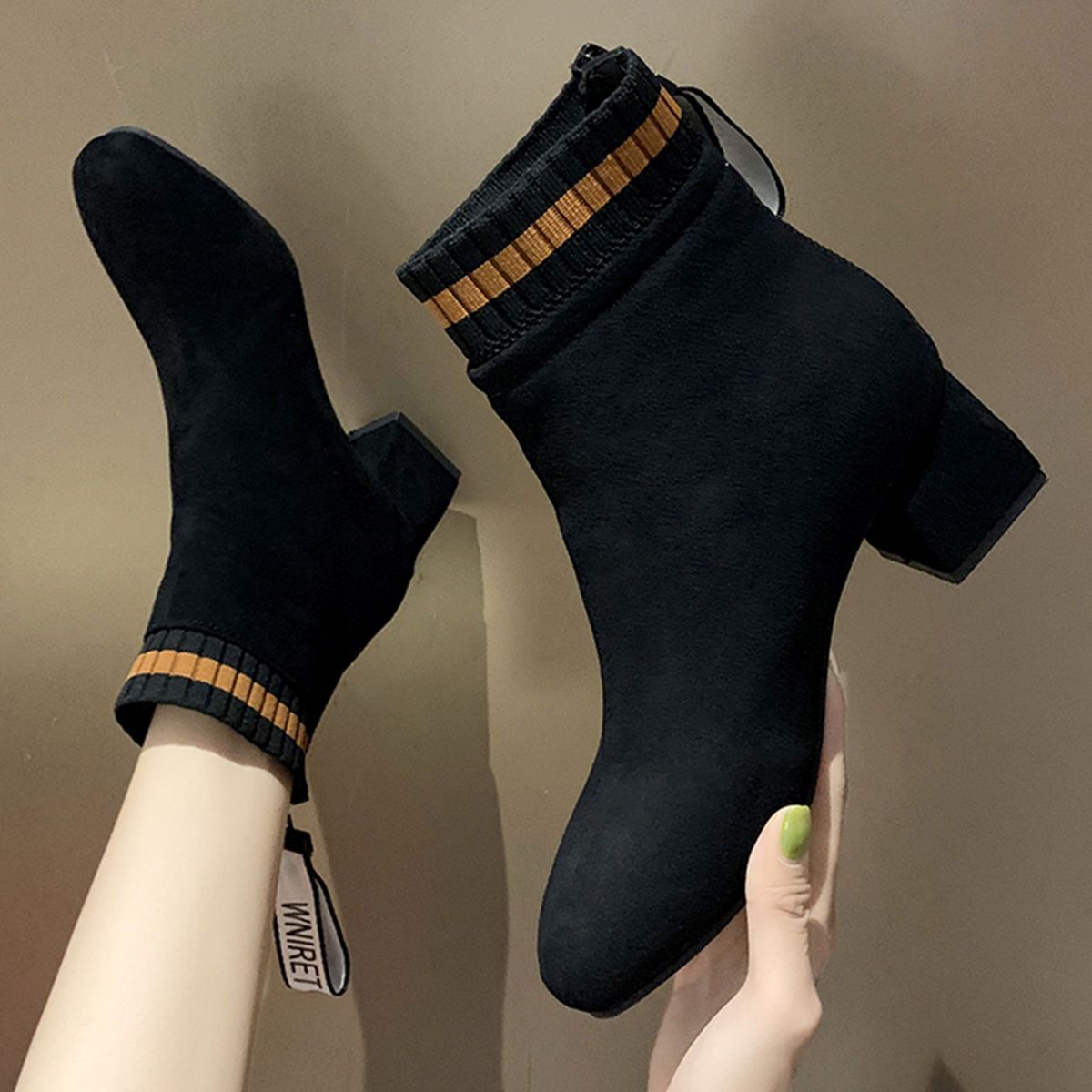 Women s Short Boots 2023 New Autumn Versatile Korean Edition Simple Thick