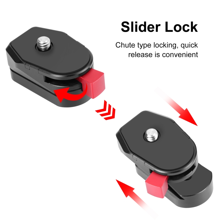 PULUZ Mini Monitor Magic Arm Quick Release Plate (Black) For Magic arm LED light camera camera