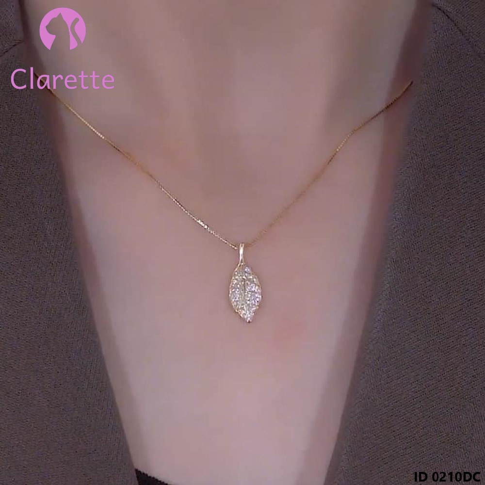 Dây chuyền bạc hình lá Clarette 0210DC