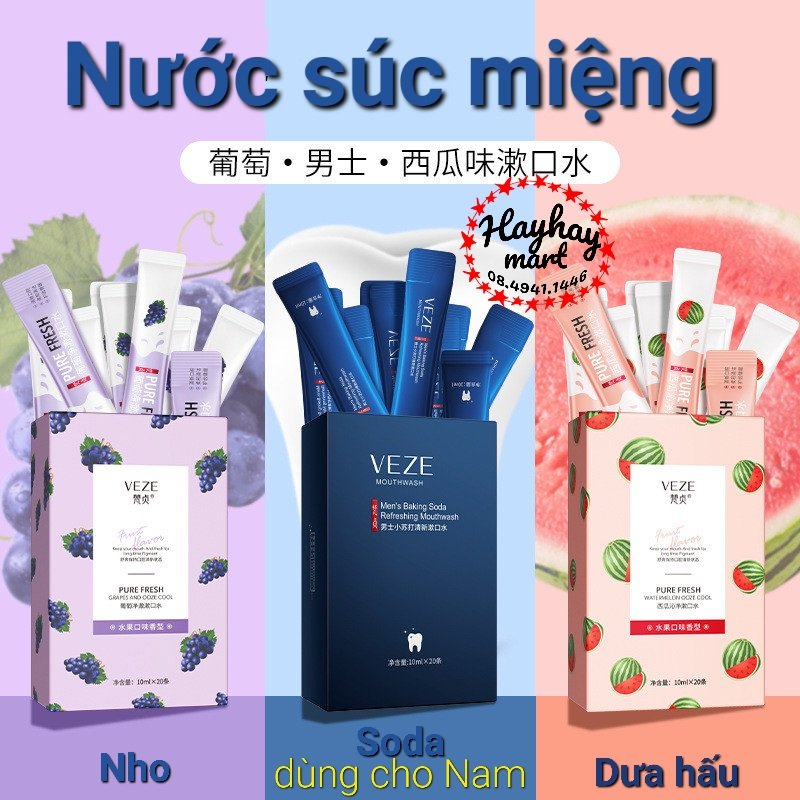 Nước súc miệng bỏ túi đi du lịch, đi làm