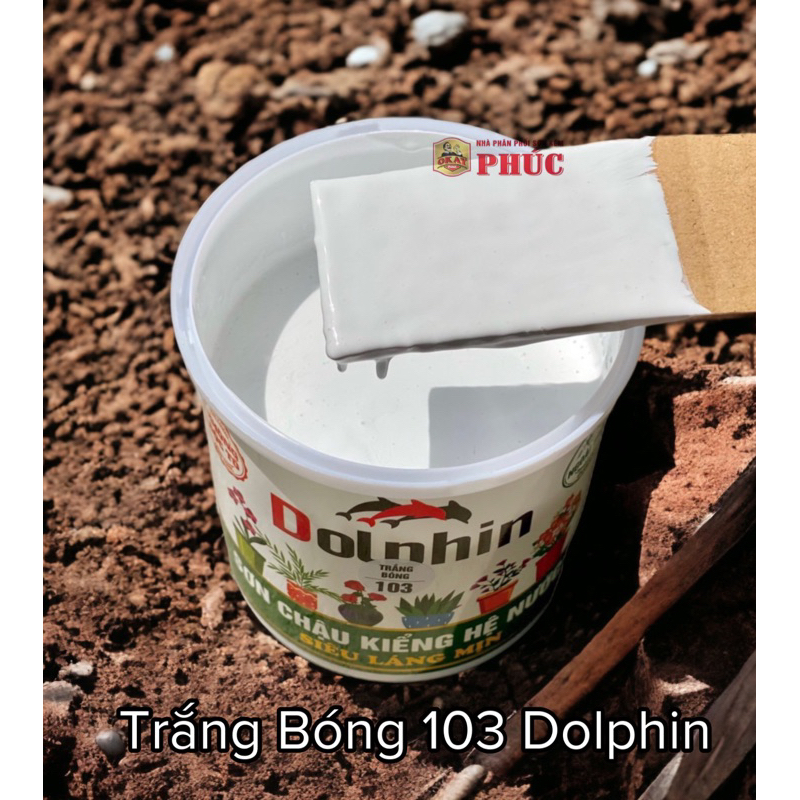 Sơn Chậu Kiểng Hệ Nước Dolphin Mẫu Thử 200Gr ( Nhanh Khô, Bền Màu, Láng Mịn, Đẹp )