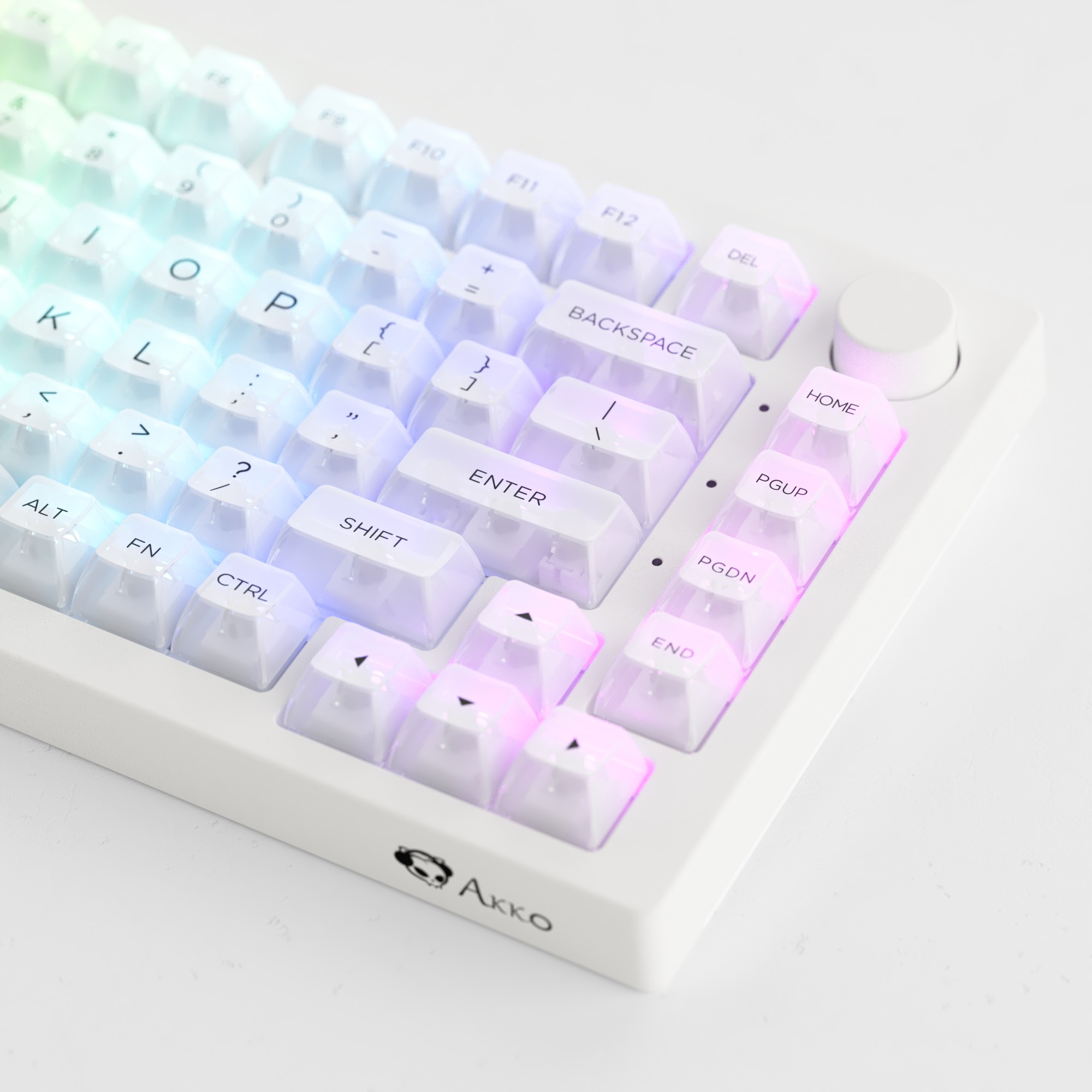 [CHÍNH HÃNG] AKKO Keycap set – White - Blac - Pink - Clear - Tiffany Blue (PC / ASA-Clear profile / 155 nút)