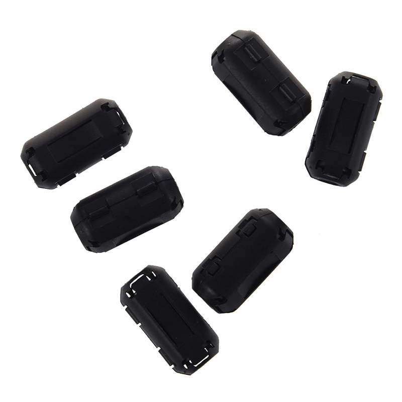 6 pcs clip on emi rfi noise ferrite core filter for 5mm cable