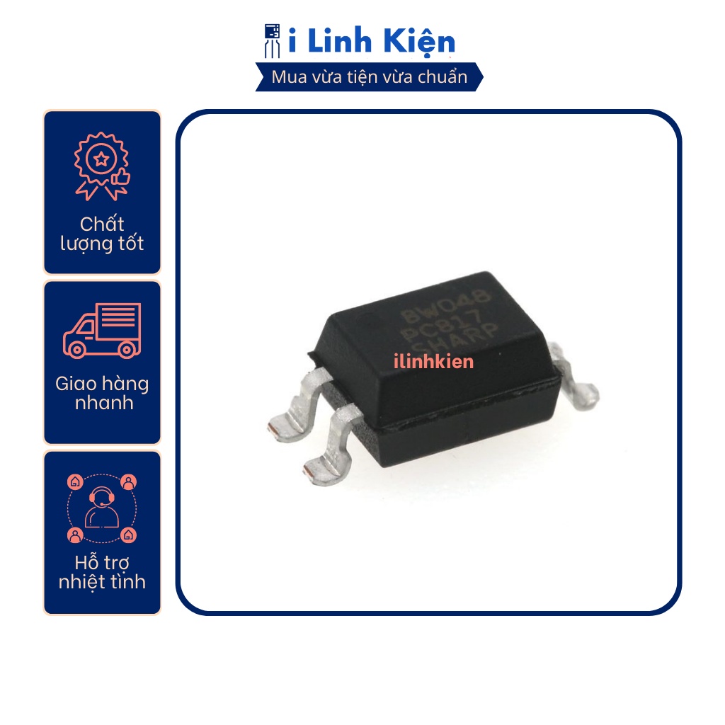 Ic quang PC817 PC817C DIP-4/SOP-4 loại thường/chính hãng Sharp