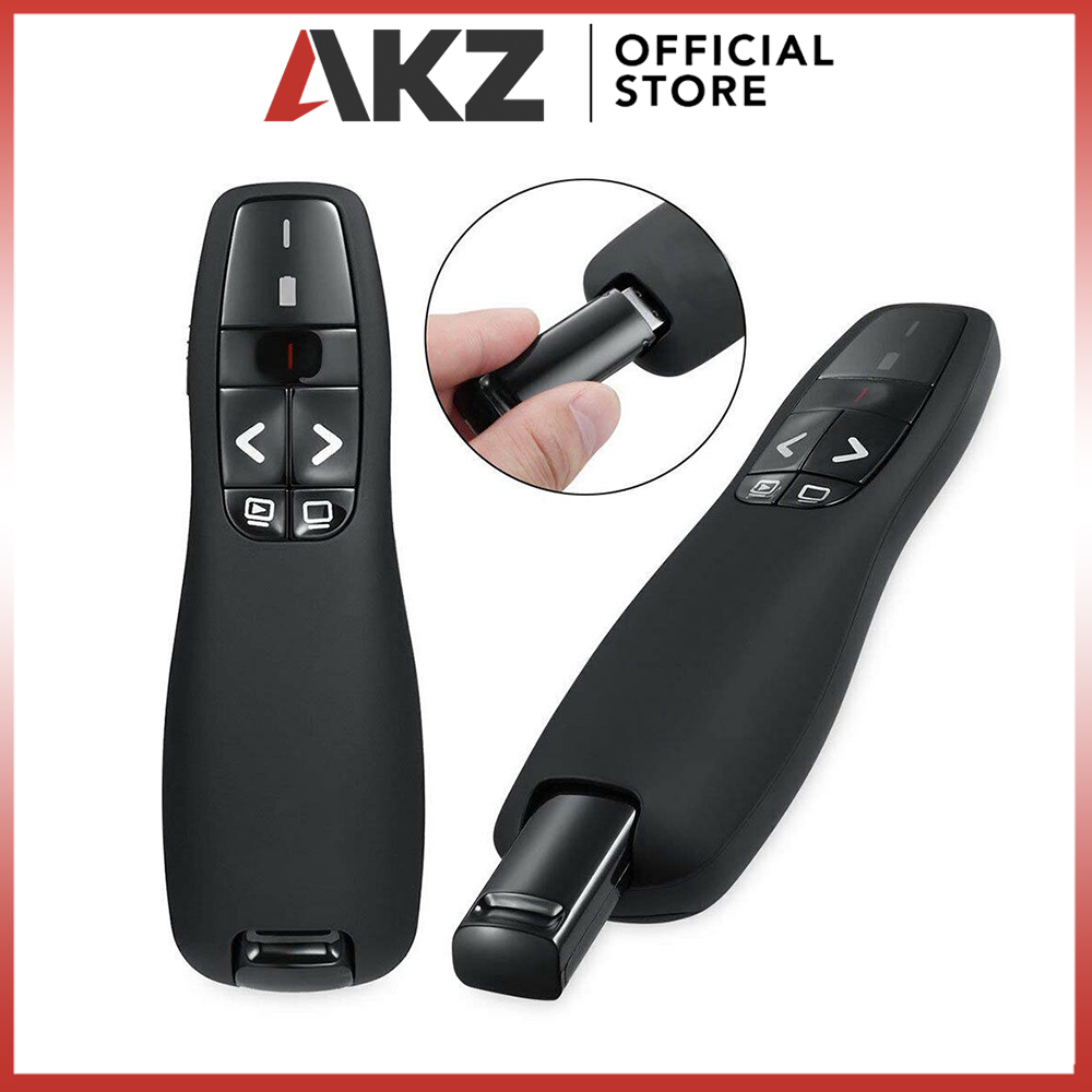 AKZ R400 Wireless PPT Presenter Pointer Remote for Laptop PC