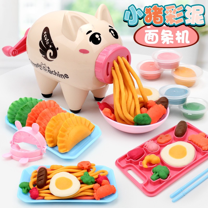 Đồ Chơi Đất Nặn Chú Heo Làm Mì Sợi