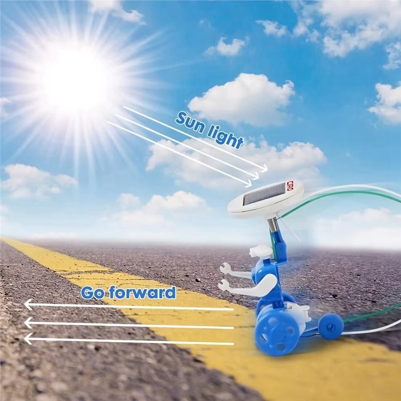6-In-1 Solar Science Set Educational DIY Robot Kit Light Powered Toys, Multiple Assembly Shapes.