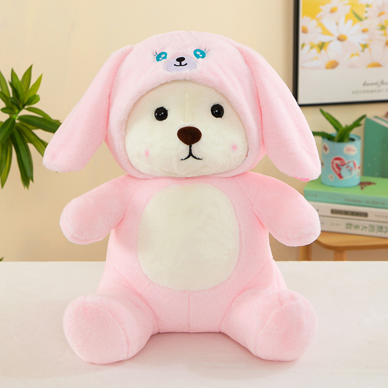 LS Transform into a bear doll cute Lily Bear plush toy bear doll sleeping pillow birthday gift
